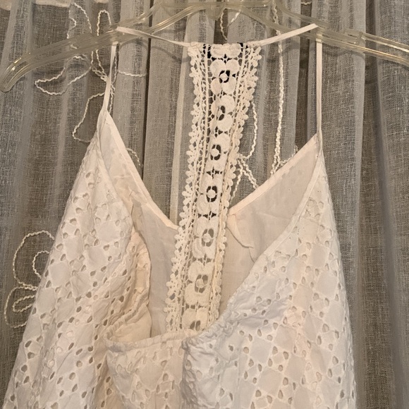 Buffalo David Bitten small eyelet scoop neck mini dress cotton beach cover up - Picture 7 of 9